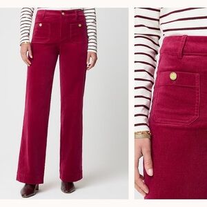 J. Crew Red Lizzie Corduroy Pants